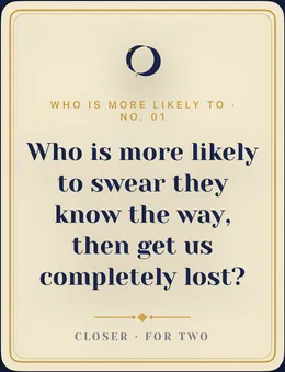 A Who Is More Likely To prompt about getting lost