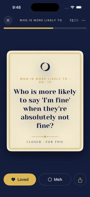 A Who Is More Likely To prompt in the Closer app